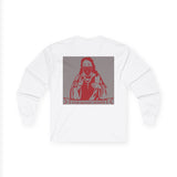 Long Sleeve Tee — 'God Money Power' Stenciled Icon Design