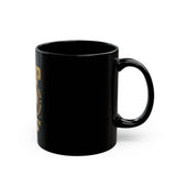GMP Tiger Mug — "God Money Power" Black Ceramic Coffee Cup