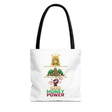 God Money Power Tote Bag — Christian Faith & Prosperity Graphic Tote