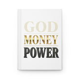 God Money Power Hardcover Journal — Inspirational Faith & Wealth Notebook