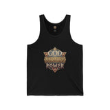 God Money Power Tank Top — Vintage RPG Emblem Graphic Tank