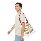 Tote Bag — "God Money Power" Gold Graphic Tote for Faith & Hustle