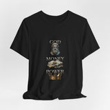God Money Power- T-Shirt — Stacked Icons Graphic Tee
