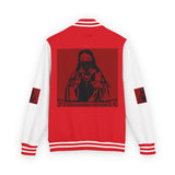 Letterman Jacket — 'God Money Power' Red Varsity Jacket