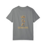 God Money Power T-Shirt — Crown & Coins Faith-Inspired Graphic Tee