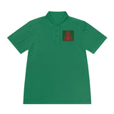 Polo Shirt — Red & Green Retro Skate Icon Chest/Back Print