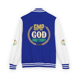 Letterman Jacket — 'GOD Money Power (GMP)' Red & White Varsity Jacket