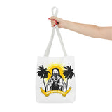 Religious Icon Bandana Tote Bag — 'God Honors Power' Palm Tree Sun Tote