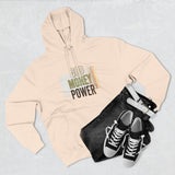 God Money Power Hoodie — Three-Panel Fleece Graphic Hoodie