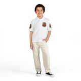 Kids' Halloween Pumpkin Polo - "God Money Power" Graphic