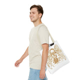 Gold Saint Mary Illustration Tote Bag — Bad Money Power Graphic Tote