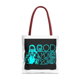 Tote Bag — Retro Neon "God Money Power" Graphic Tote
