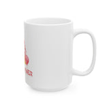 God Money Power Ceramic Mug — Edgy Religious Pop Art Coffee Cup (11oz/15oz)