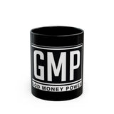 GMP Black Mug - 'God Money Power' Bold Logo Coffee Cup (11oz/15oz)