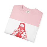 T-Shirt — "God Money Power" Graphic Tee (Religious Streetwear, Red Pop Art Design)