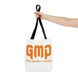 GMP 'God Money Power' Graphic Tote Bag – Bold Orange Statement Carryall