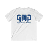 Kids Tee — GMP (God Money Power) Christian Faith Youth T‑Shirt, Inspirational Religious Graphic