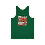 Inspirational Faith Tank Top — "Put GOD First, Hustle For The MONEY, Put Yourself In POWER"