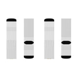 God Money Power Graphic Sublimation Socks — Novelty Crew Socks with Retro Badge