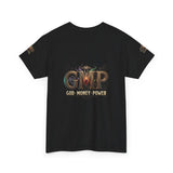 GMP "God Manly Power" Graphic Tee — Bold Logo Cotton Shirt