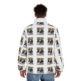 Men's Puffer Jacket — Vintage Motorcycle Club All-Over Print