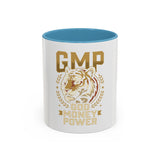 GMP God Money Power Accent Coffee Mug – Gold Tiger Design (11/15oz)