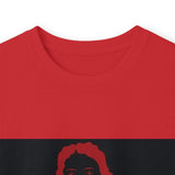 Long Sleeve Tee — Red Samurai Graphic Prayer Pose