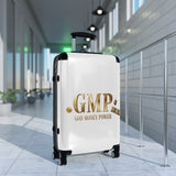 GMP "God Money Power" Carry-On Suitcase — Gold Logo Travel Luggage