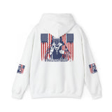 Patriotic Boxer Dog Hoodie — 'God, Money, Power' Americana Pullover