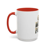 God Money Power Accent Coffee Mug - Inspirational Faith & Prosperity Ceramic Mug (11/15oz)
