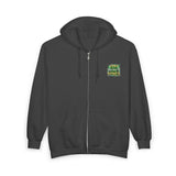 Money Power Zip Hoodie — Graphic Green Explosion Full‑Zip Sweatshirt
