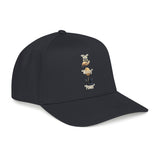 Vertical Wildlife Icons Mid-Profile Baseball Cap — Nature Lover Trucker Hat