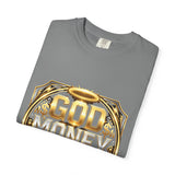 God Money Power Graphic T-Shirt — Bold Gold Faith & Hustle Tee