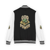 God Power Letterman Jacket — Retro Faith Varsity Coat