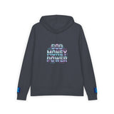 Hoodie — "GOD MONEY POWER" Graphic Full-Zip Hoodie