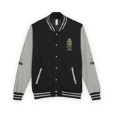 Letterman Jacket - "GOD MONEY POWER" Graphic Varsity Jacket with Chest Logo