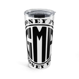 20oz Travel Tumbler — Black “MONEY PUMP” Logo Stainless Steel Cup