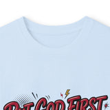 Inspirational Long Sleeve Tee — “Put God First, Hustle for the Money, Put Yourself in Power”