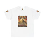 Graphic Tee — "God Money Power" Pyramid Vintage Religion Streetwear