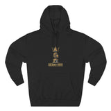 God Money Power Hoodie — Crown & Coin Vertical Graphic Fleece Hoodie