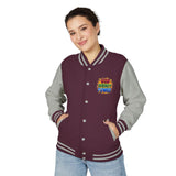 Letterman Jacket — "God Money Power" Retro Graphic Varsity Jacket