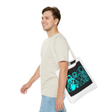 Tote Bag — Retro Neon "God Money Power" Graphic Tote