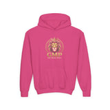 Youth Lion Crest Hoodie — GMP Gold Emblem Kids Pullover