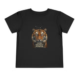 Toddler Tee — Tiger Face "God Money Power" Graphic