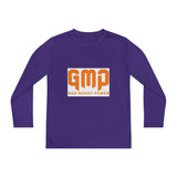 GMP "God Money Power" Youth Long Sleeve Tee - Orange Logo
