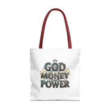 God Money Power Tote Bag — Inspirational Faith & Prosperity Canvas Tote