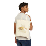 Canvas Tote Bag — "God Money Power" Inspirational Grocery & Market Tote