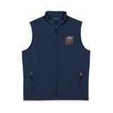 God Money Power- Men's Black Soft Shell Vest – Small American Flag Chest Patch