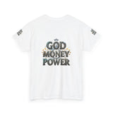 God Money Power Graphic Tee — Faith & Hustle Christian T-Shirt