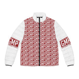 GMP Logo Puffer Jacket — Bold All-Over Print Men's Coat